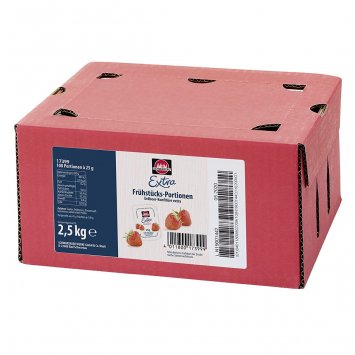 Schwartau Extra Erdbeer Konfitüre Portionsschalen 100 Stück in je 25g