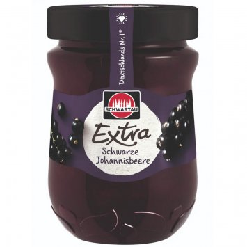 Schwartau Extra schwarze Johannisbeere Frühstück Fruchtaufstrich 340g