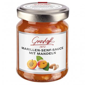 Grashoff Marillen Senf Sauce mit Mandeln fruchtig pikante Sauce 125ml