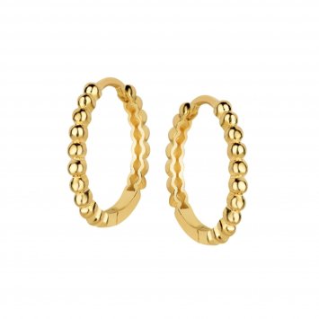 Creolen 925-Sterling Silber vergoldet Glänzend 1,8cm