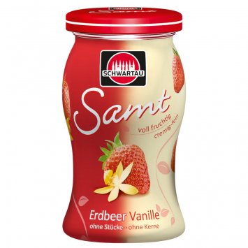 Schwartau Erdbeer Vanille Samt Frühstück Fruchtaufstrich 270g