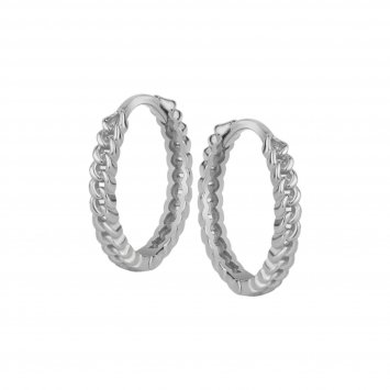 Creolen 925-Sterling Silber rhodiniert Glänzend 1,45cm