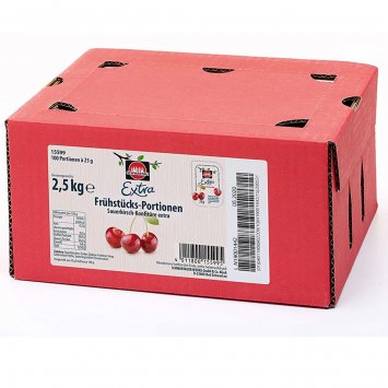 Schwartau Extra Kirsche Konfitüre Portionsschalen 100 Stück in je 25g