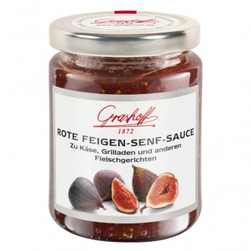 Grashoff Rote Feigen Senf Sauce zu Käse und Fleischgerichten 200ml