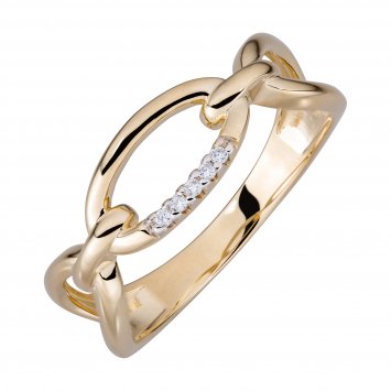 Ring Gold 585 mit 5x Brillant 0,025ct.
