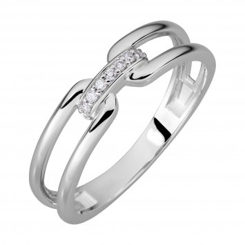 Ring Gold 585 mit 7x Brillant zus. 0,03ct.