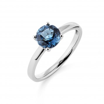 Ring Gold 585 mit Blautopas (beh.) London Blue