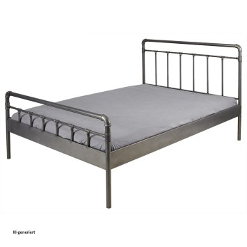 Doppelbett Metallgestell im Steampunk Style
