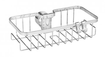 Duschstangencaddy Mod. Floresta Eckig, Anbringung ohne Bohren und Schrauben