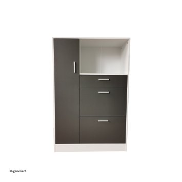 Küchenschrank Weiß-Grau Blanca L