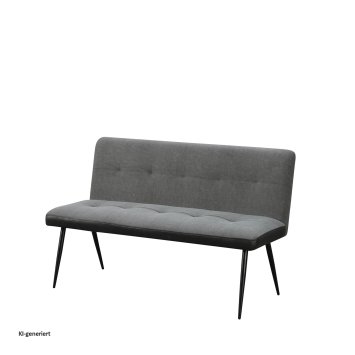 Bank 3-Sitzer Anthrazit/Grau Joschka