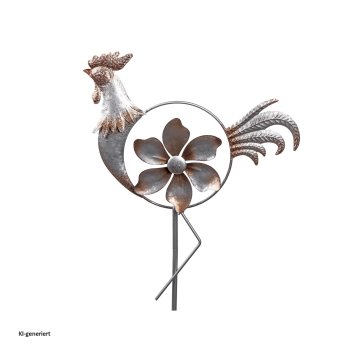 Gartenstecker LANDHAUS Hahn mit Windrad