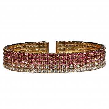 Armreif Strass-Armspange pink/rosa
