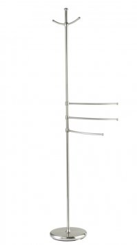 Handtuchständer Mod. Adiamo mit 3 Armen u. Haken, höhenverstellbare Handtucharme