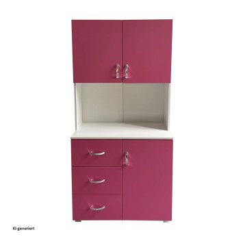 Kinderzimmerschrank Pink Weiß
