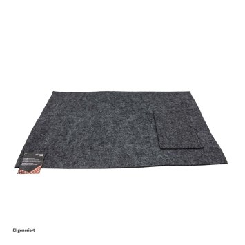 Platzset 4er Set  mit Bestecktasche Dunkelgrau Hellgrau