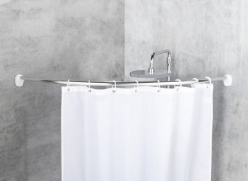 Rundduschstange Chrom, 80 x 80 / 90 x 90 cm