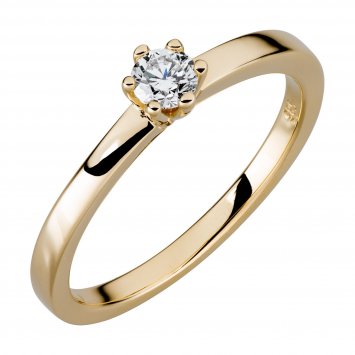 Ring Gold 585 mit natürlichem Brillant 0,25 ct.