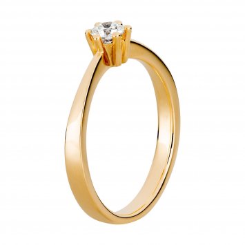 Ring Gold 750 mit natürlichem Brillant 0,25ct.