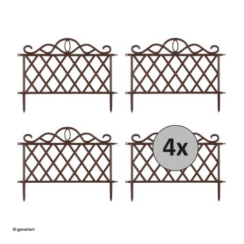 Zierzaun Antik Braun Nessa