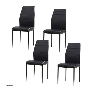 Stuhl Madison PU Schwarz