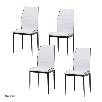 Stuhl Madison PU Weiß