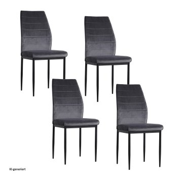 Stuhl Madison Velvet Grau