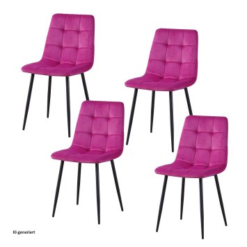 Stuhl Mesa Velvet Pink