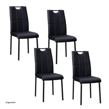 Stuhl Denton PU Schwarz
