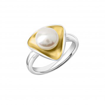 Ring 925 Silber Süßwasserzuchtperle