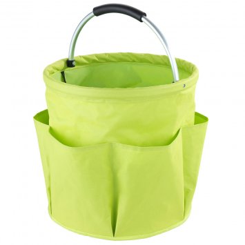 Universal Garten Caddy XL, 34 l, Grün, mit 6 Außentaschen für Gartenwerkzeug