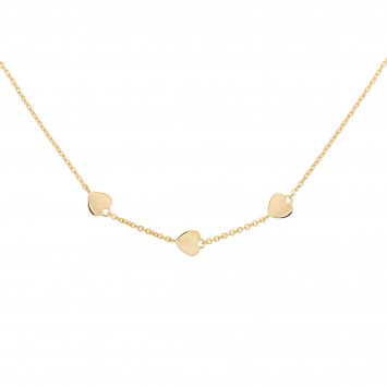 Kette 925 Sterling Silber vergoldet Herzen