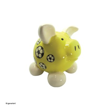 Sparschwein mittelgross, farbig Keramik