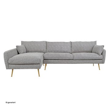 Ecksofa Antonius Webstoff Grau links