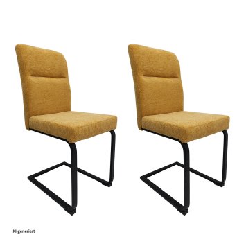 Schwingstuhl Liron Gelb 2er-Set