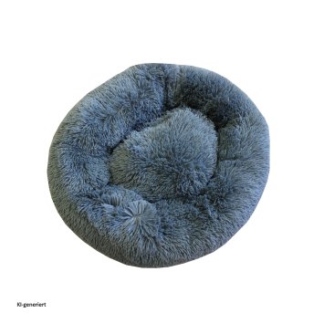 Hundebett flauschig 60cm Grau