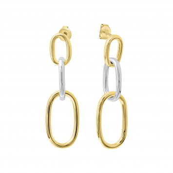 Ohrhänger 925  Sterling Silber zweifarbig