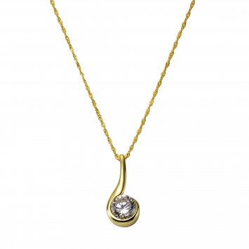 Halskette 375/- Gelbgold Zirkonia