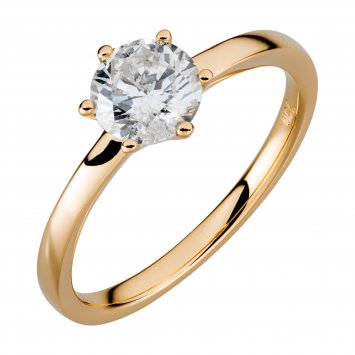 Ring Gold 750 mit natürlichem Brillant 1,00ct.