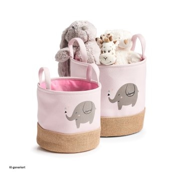Aufbewahrungskörbe Elefant 2er-Set
