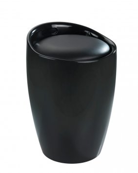 Hocker Mod. Candy Black, mit abnehmbarem Wäschesammler