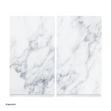 Herdabdeckplatten Set 2-tlg., Glas Marmor