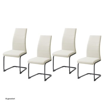 Esszimmerstuhl 4er Set PU Beige Sally P