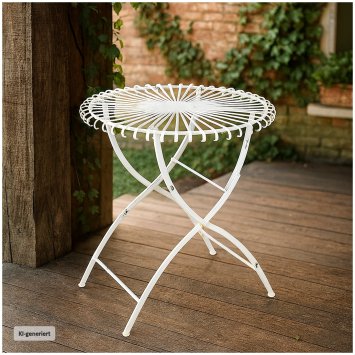 Romantischer Metalltisch Rund