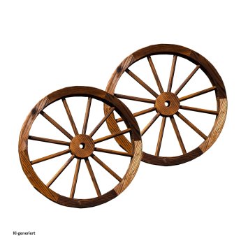 Holzrad 2er Set Rustikal