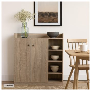 Sideboard mit 8 Regalfächern Sonoma