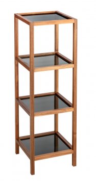 Bad- & Wohnregal Mod. Fondi, 4 Etagen, aus Akazienholz