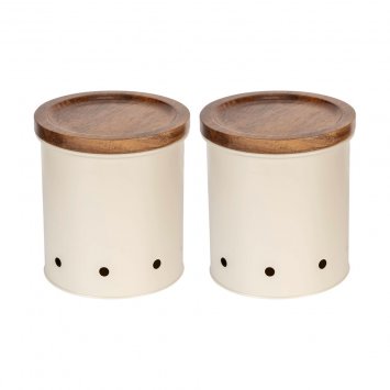 Aufbewahrungsdosen Mod. Aria, 1,6 L, 2er Set, aus pulverbeschichtetem Metall