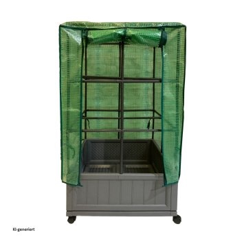 Gewächshaus 60x60x106 cm auf Rollen