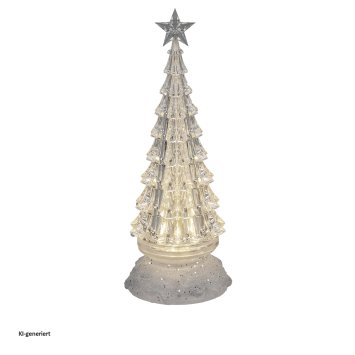 Weihnachtsdeko Tannenbaum mit Licht drehend